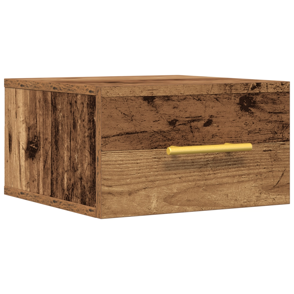 Cabinet da letto a muro in legno vecchio 35x35x20 cm