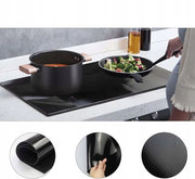Tavolo di cottura elettrico in silicone - Resistente all'olio - 52*61cm - Nero - Fibra di vetro in silicone - Facile da pulire