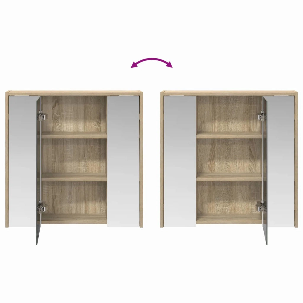 Mobiletto per specchio da bagno Rovere Sonoma