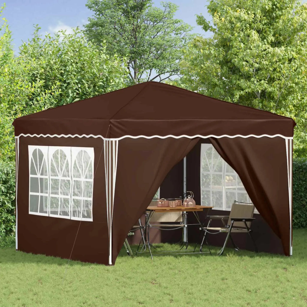 Tenda per feste a pop-up 288 x 288 x 245 cm Marrone