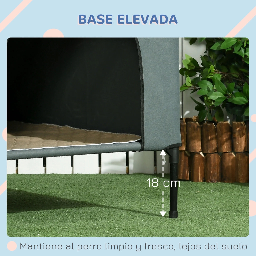 Cuccia per Cani Letto Rialzato ¨C Zephmum ¨C Grigio 130x85x95 cm
