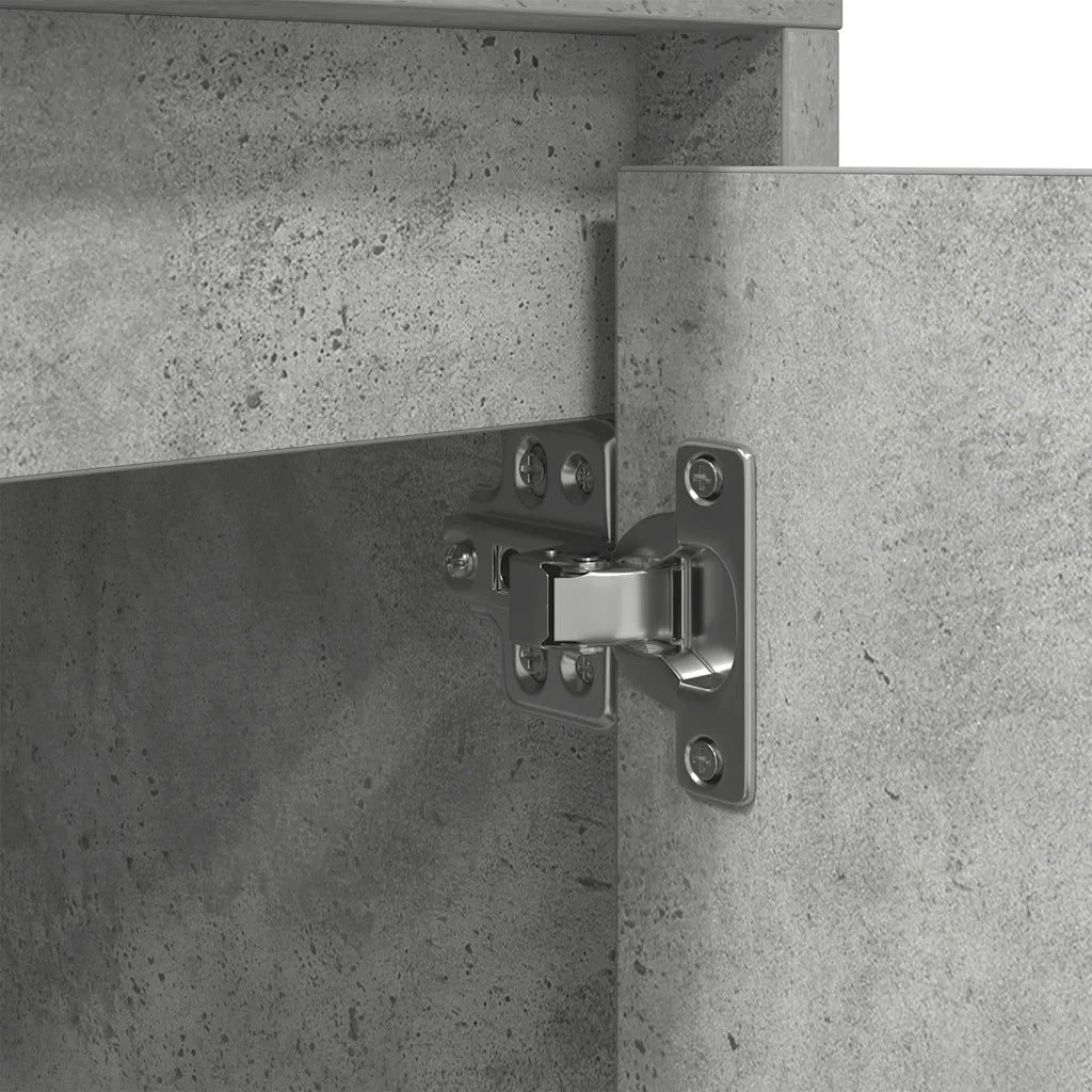 vidaXL Comodino con Luci LED Grigio Cemento 38x34x50 cm