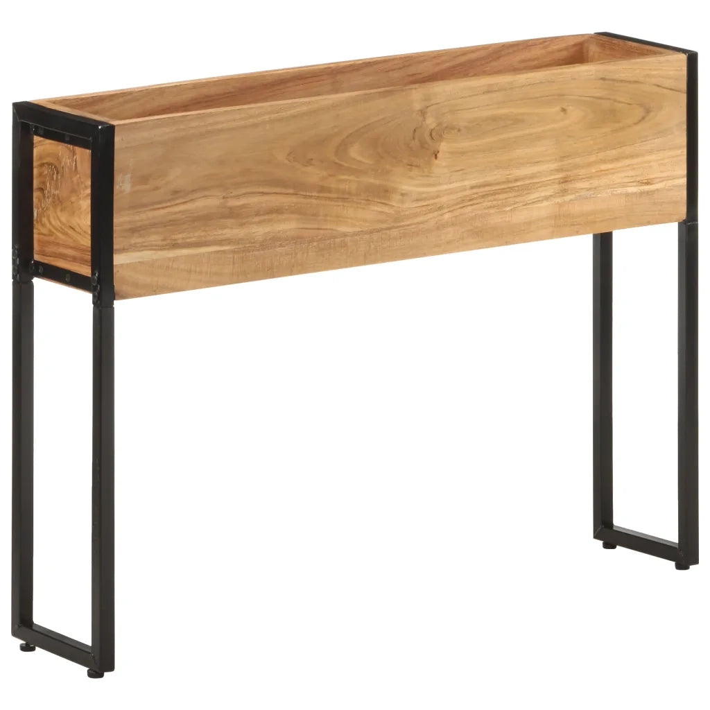Fioriera | Cassetta per fiori | Vaso 90x20x68 cm in Legno Massello di Acacia
