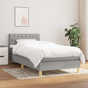 Giroletto a Molle con Materasso-Struttura Letto Grigio Chiaro 80x200 cm Tessuto 167740