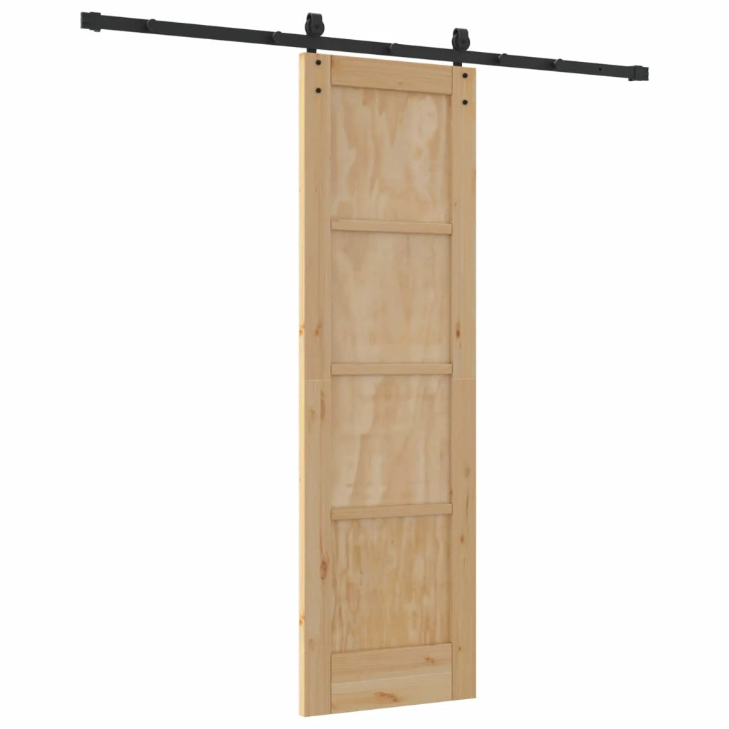 Porta scorrevole ORKDAL Naturale e Nero 61 x 198,5 cm