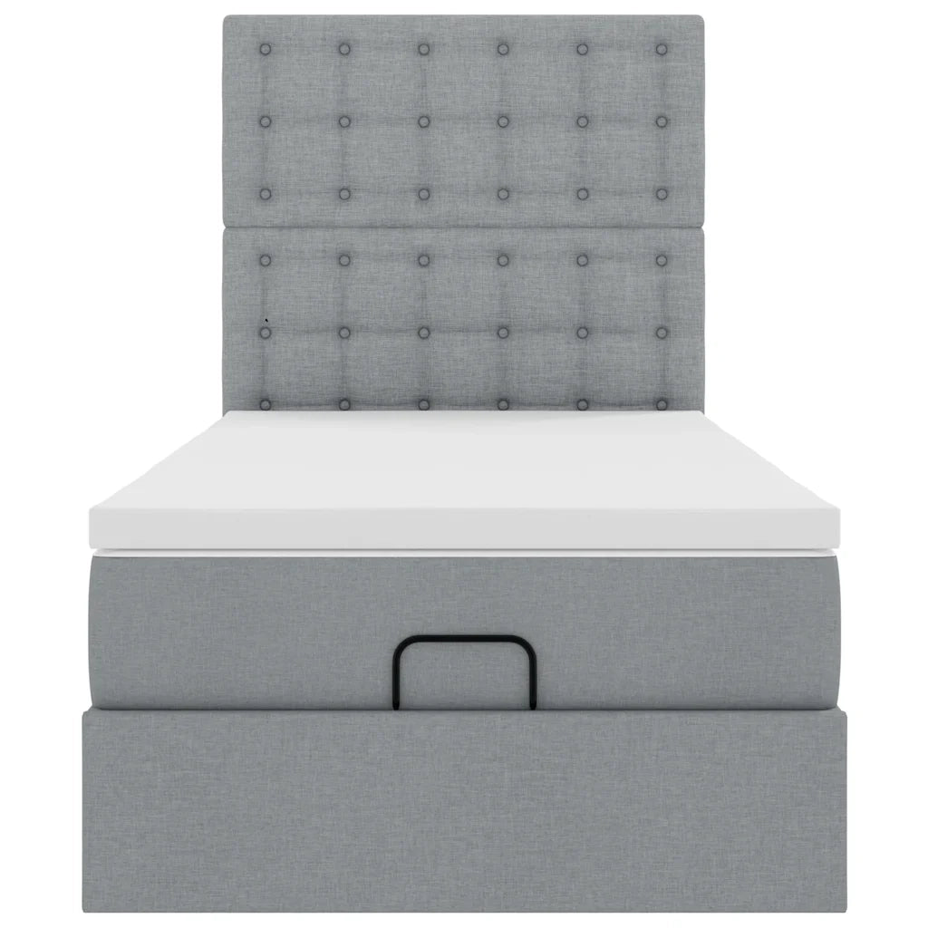 Struttura Letto Pouf con Materasso 80x200 cm in Tessuto 3313278