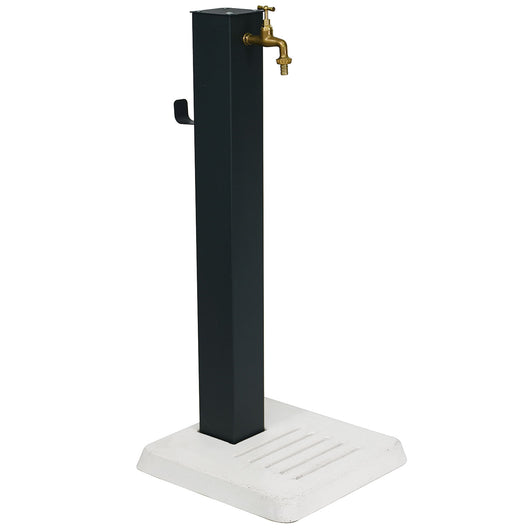 Fontana da Giardino con Base in Cemento 40x40x100 cm Antracite