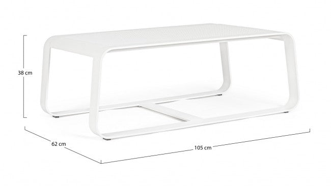 Tavolino 105x62x38h cm Merrigan Bianco