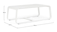 Tavolino 105x62x38h cm Merrigan Bianco