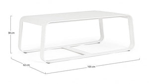 Tavolino 105x62x38h cm Merrigan Bianco