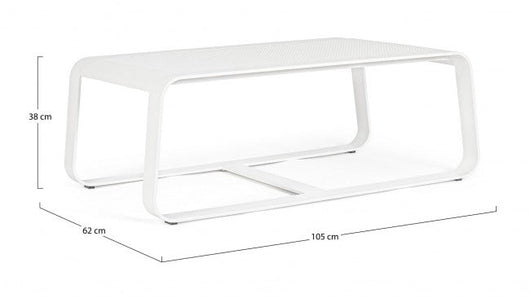 Tavolino 105x62x38h cm Merrigan Bianco