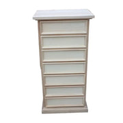 cassettiera in legno 7 cassetti grezzo l.60 p.47 h.115 (717) - Mobili 2G