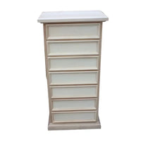 cassettiera in legno 7 cassetti grezzo l.60 p.47 h.115 (717) - Mobili 2G