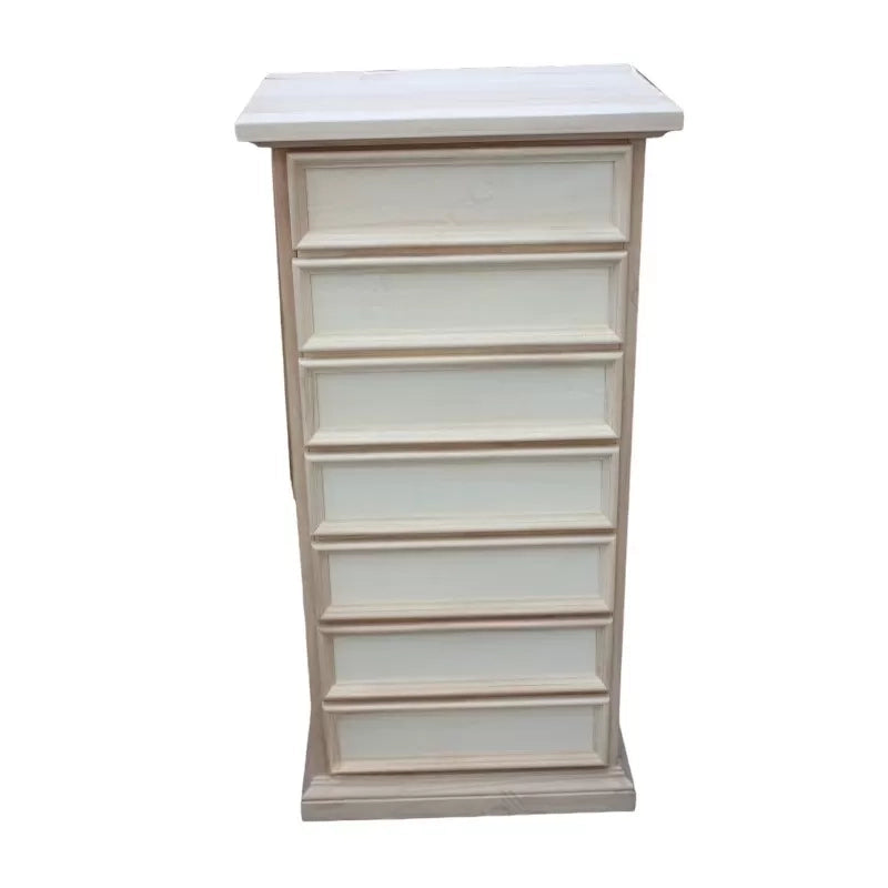 cassettiera in legno 7 cassetti grezzo l.60 p.47 h.115 (717) - Mobili 2G