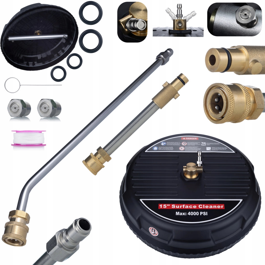 Set di Pulizia Professionale per Idropulitrici – T-Racer 15" + Lancia 70 cm + Adattatore Bayonet | Compatibile con