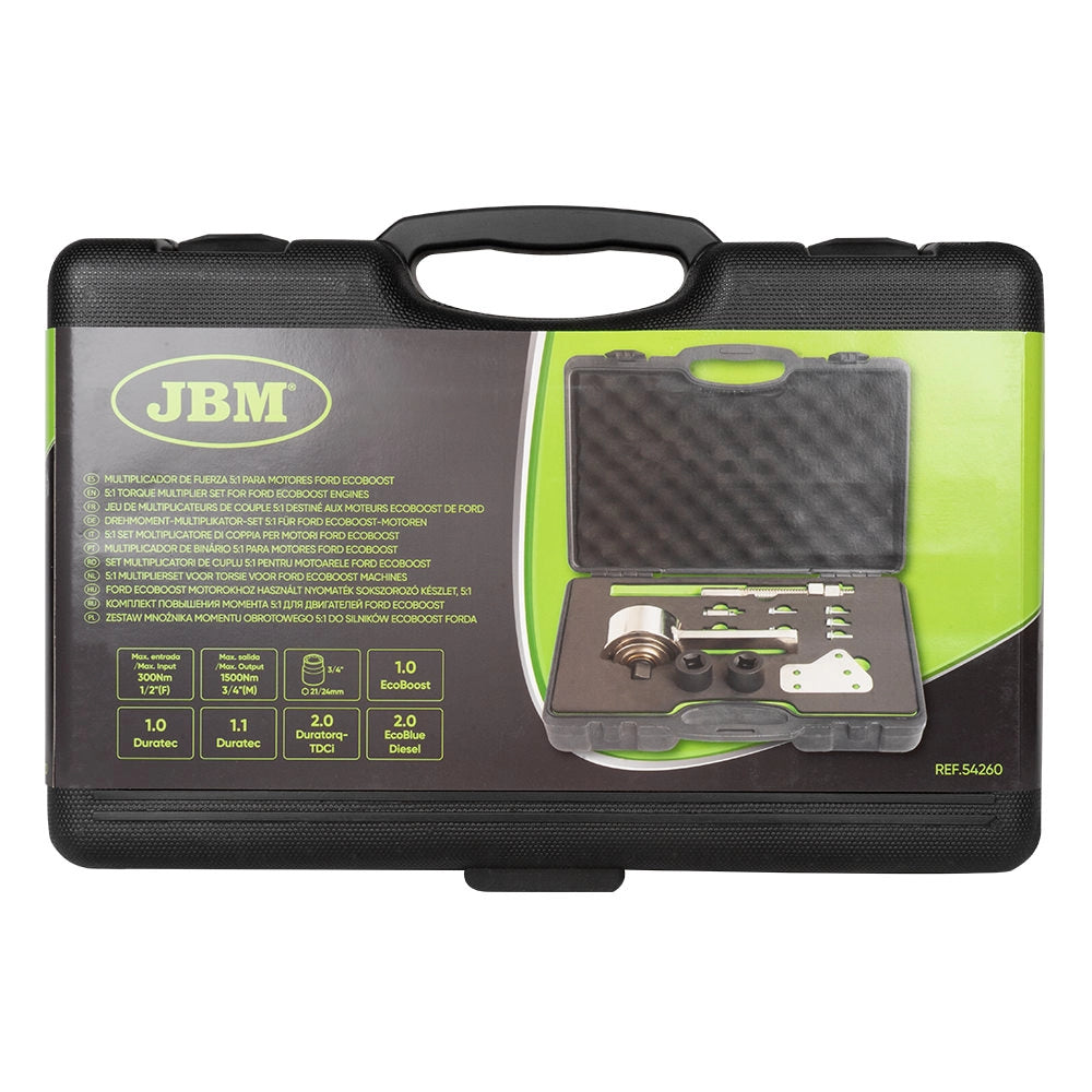 Moltiplicatore di forza 5 1 per motori Ford Ecoboost compatibile con Fiesta Focus CMax Transit Connect con valigetta e accessori inclusi JBM 54260