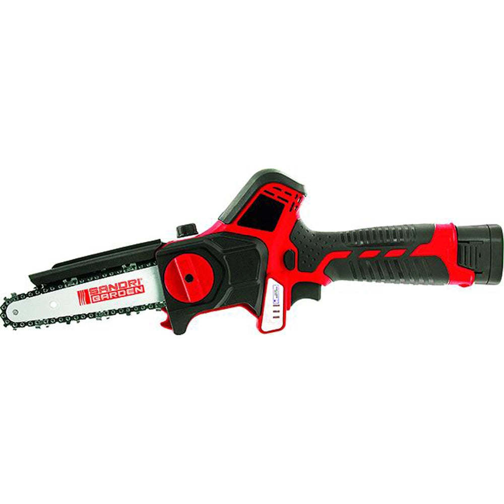 POTATORE SEGHETTO MOTOSEGA A BATTERIA 16,8V+2 BATTERIE 2Ah 14cm SG-TR1600 SANDRIGARDEN