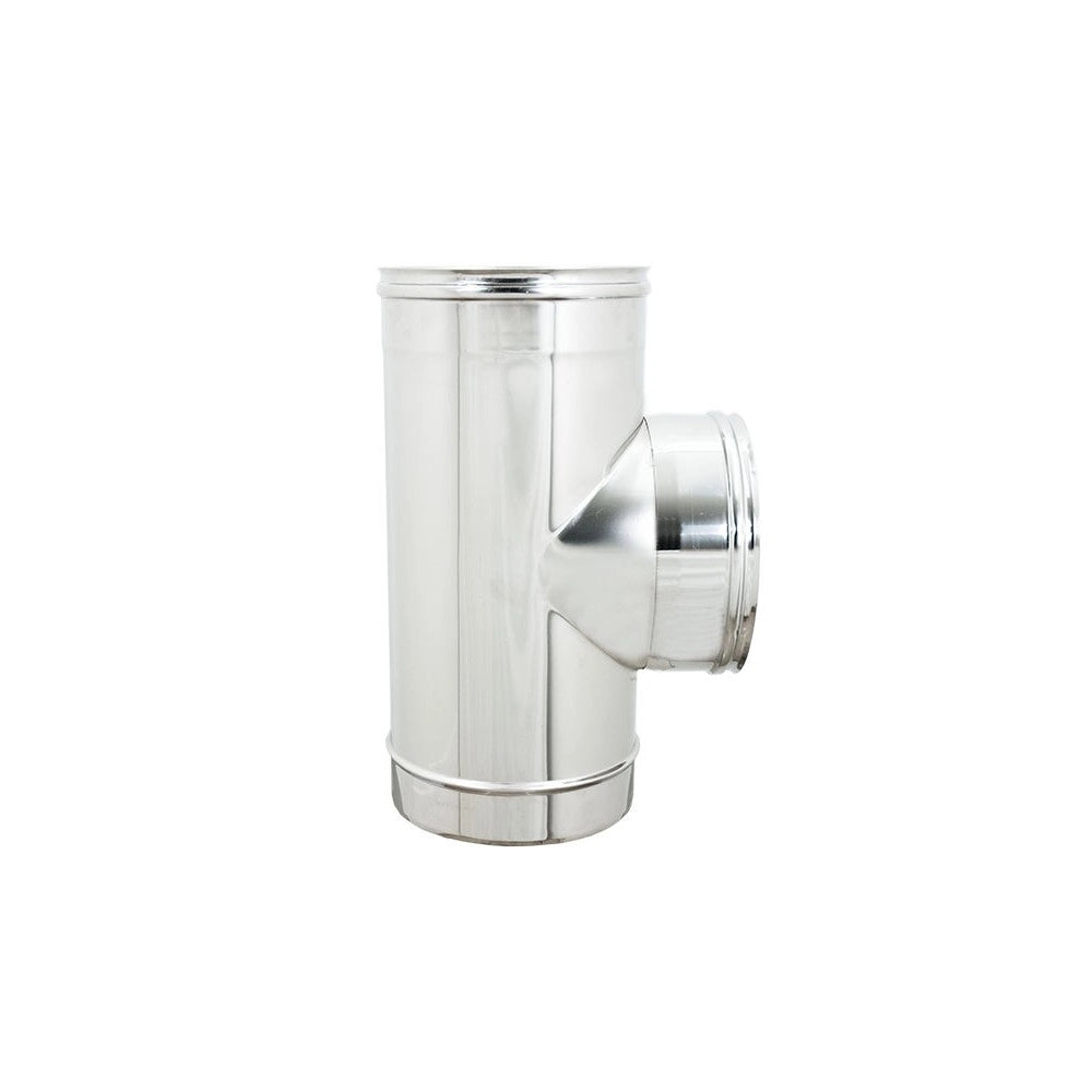 Raccordo inox a t braga mf da 180mm codino f aisi 304