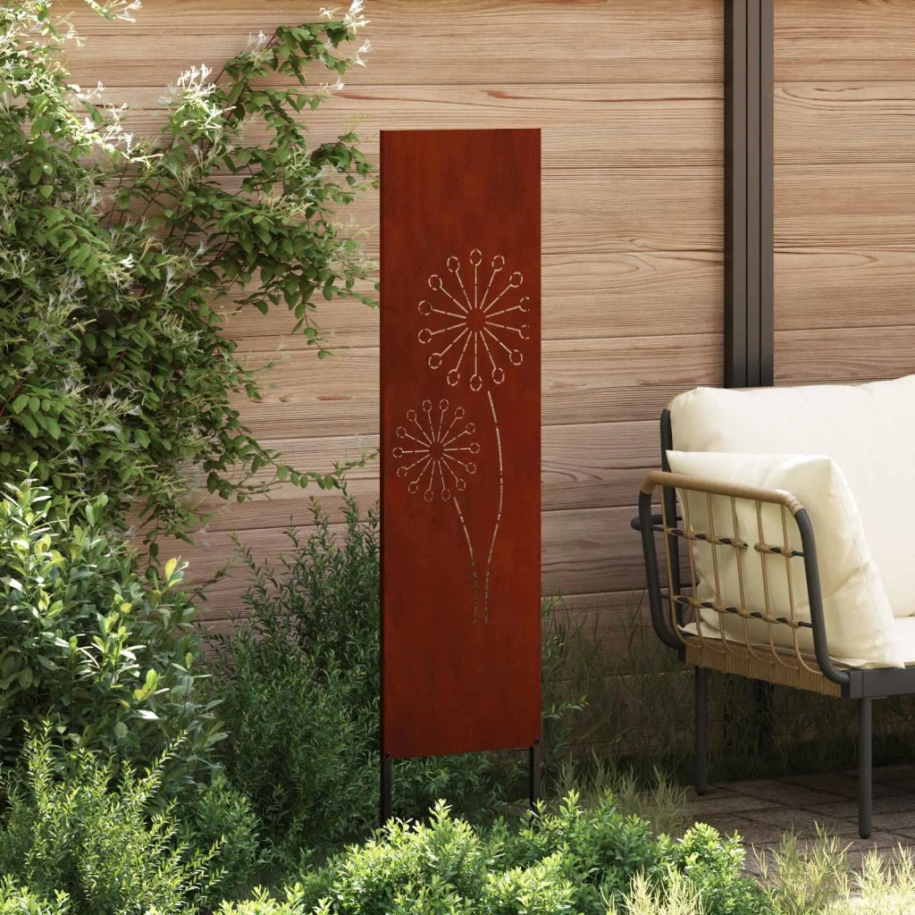 Schermo per privacy in giardino Traforo Ruggine 32 x 140 cm 876237