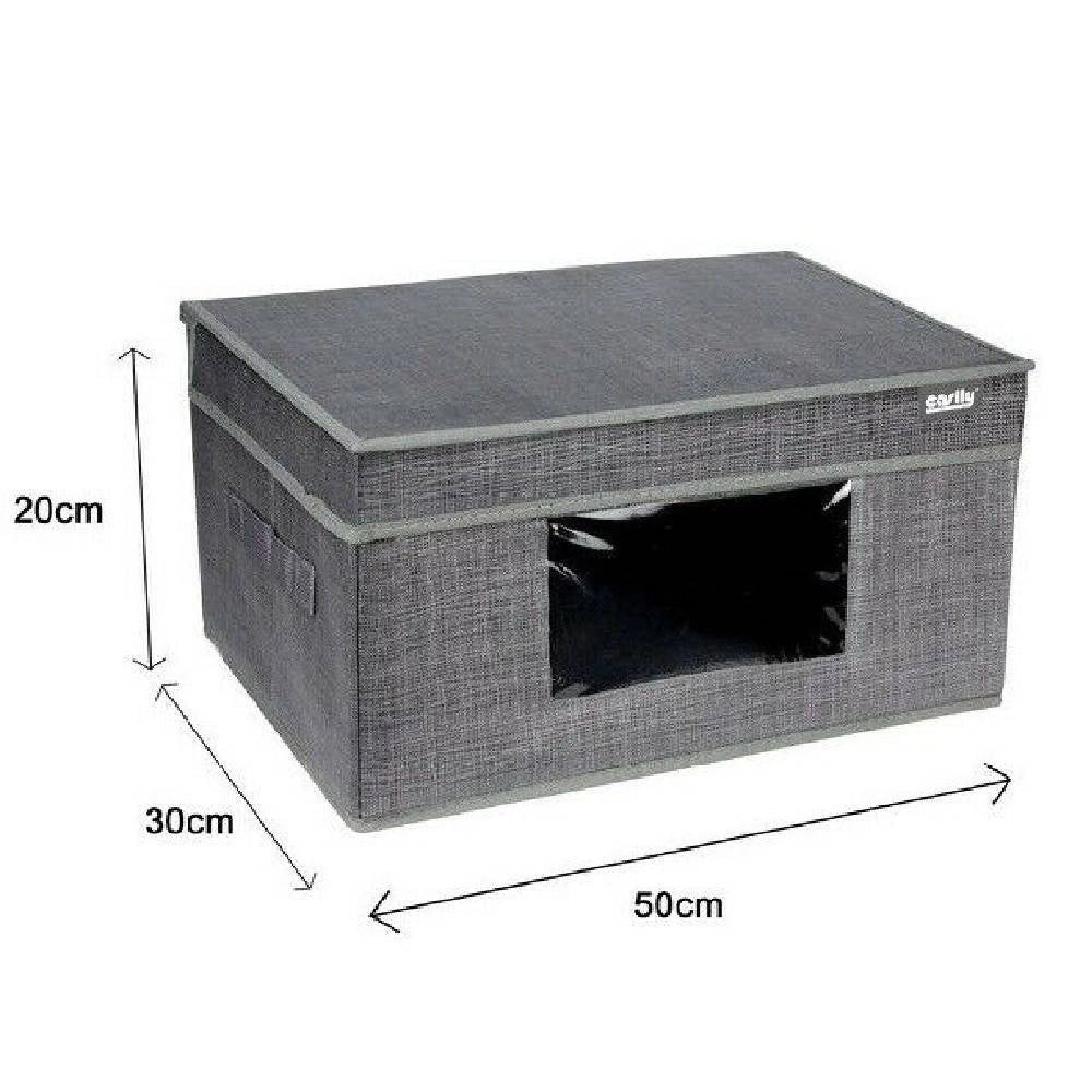 Trade Shop - Box Scatola Salvaspazio Portatutto Contenitore Organizer 50x30x20cm 69700 -