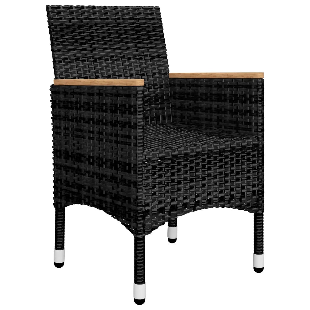 Set Mobili da Pranzo per Giardino 5 pz Nero 3071933