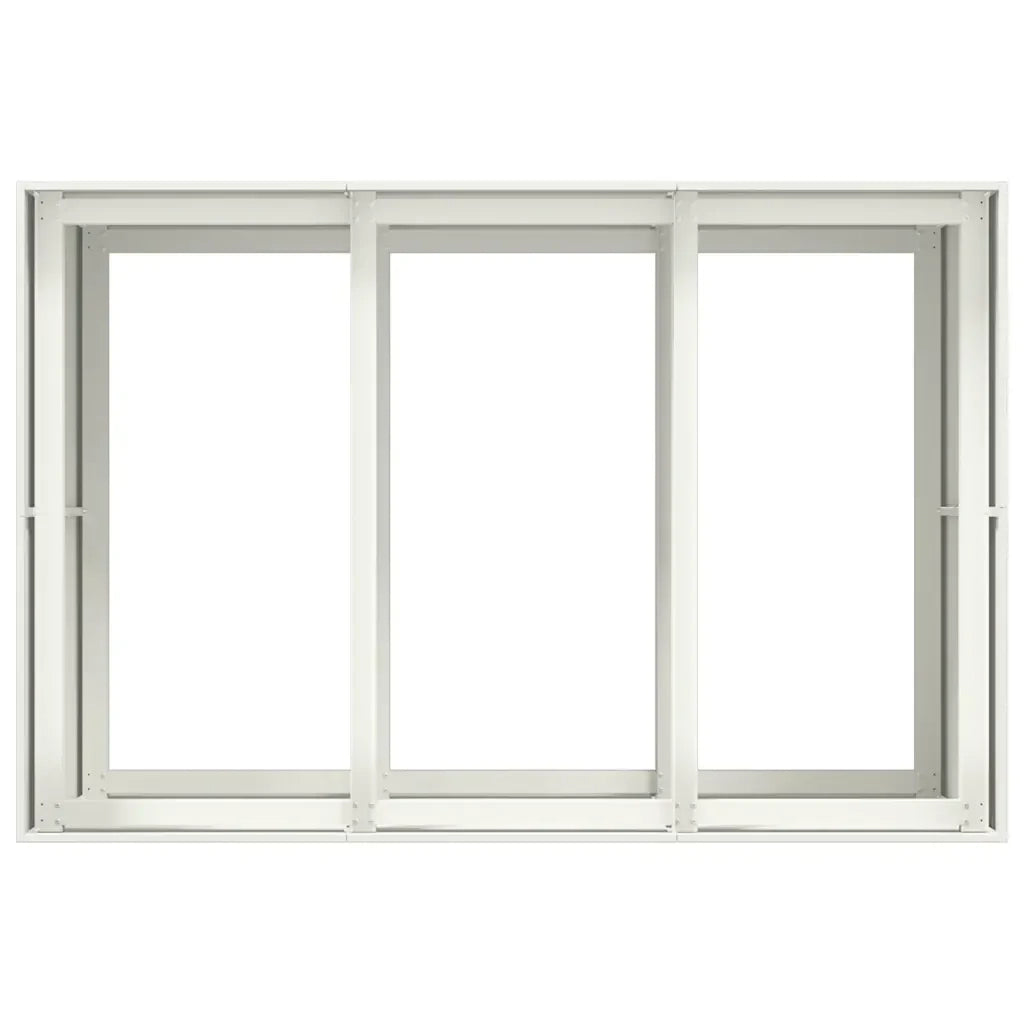 Fioriera da esterno dal design moderno per giardino o balcone 120 x 80 x 80 cm con fondo aperto acciaio bianco 02_0051570