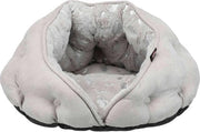 Casa per gatti, Casa per cani, Porta animali, Grotta a veer, 47 × 27 × 41 cm, grigio/argento