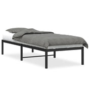 Letto singolo | Letto per adulti | Giroletto in Metallo Nero 80x200 cm