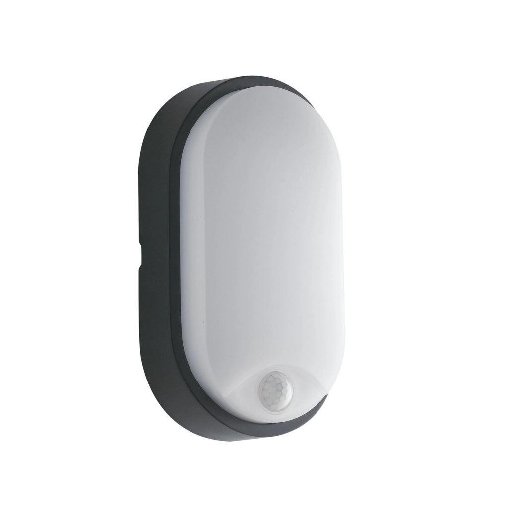 PLAFONIERA LED SENSITIVE ANTRACITE 14W 1600LM 4000K IP54 CON SENSORE DI MOVIMENTO 11,9X6,05X21,2CM