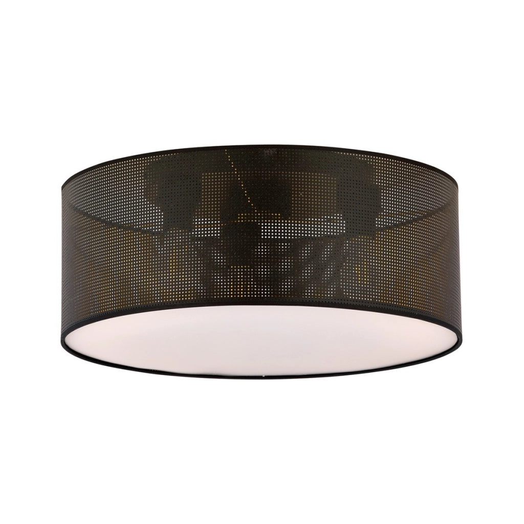 Lampada a sospensione ASTON in acciaio nero e oro