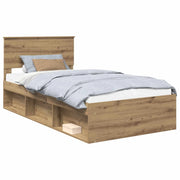 Letto singolo | Letto per adulti | Struttura del letto Rovere Artigianale 100 x 200 cm