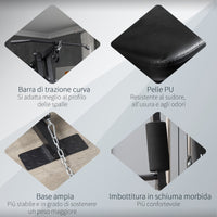 Stazione Fitness con Seduta e Schienale Imbottiti 135x103x210 cm in Acciaio e PU Nero