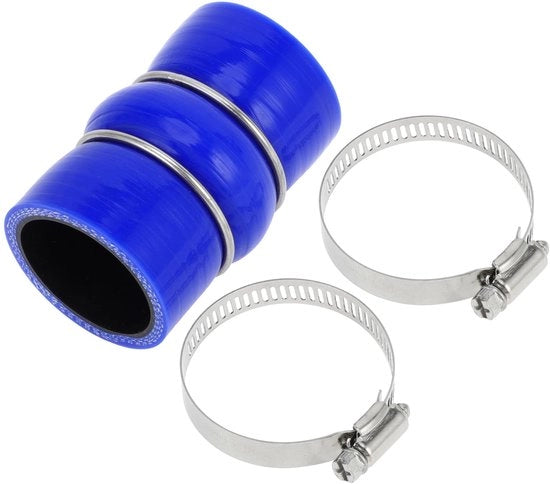 Slang in Silicone - 40 mm Diametro Interno - 76 mm Lunghezza - Slang in Gomma - Alta Resistenza alla Temperatura - Tessuto a Maglia Multilayer - Blu - Slang in Gomma