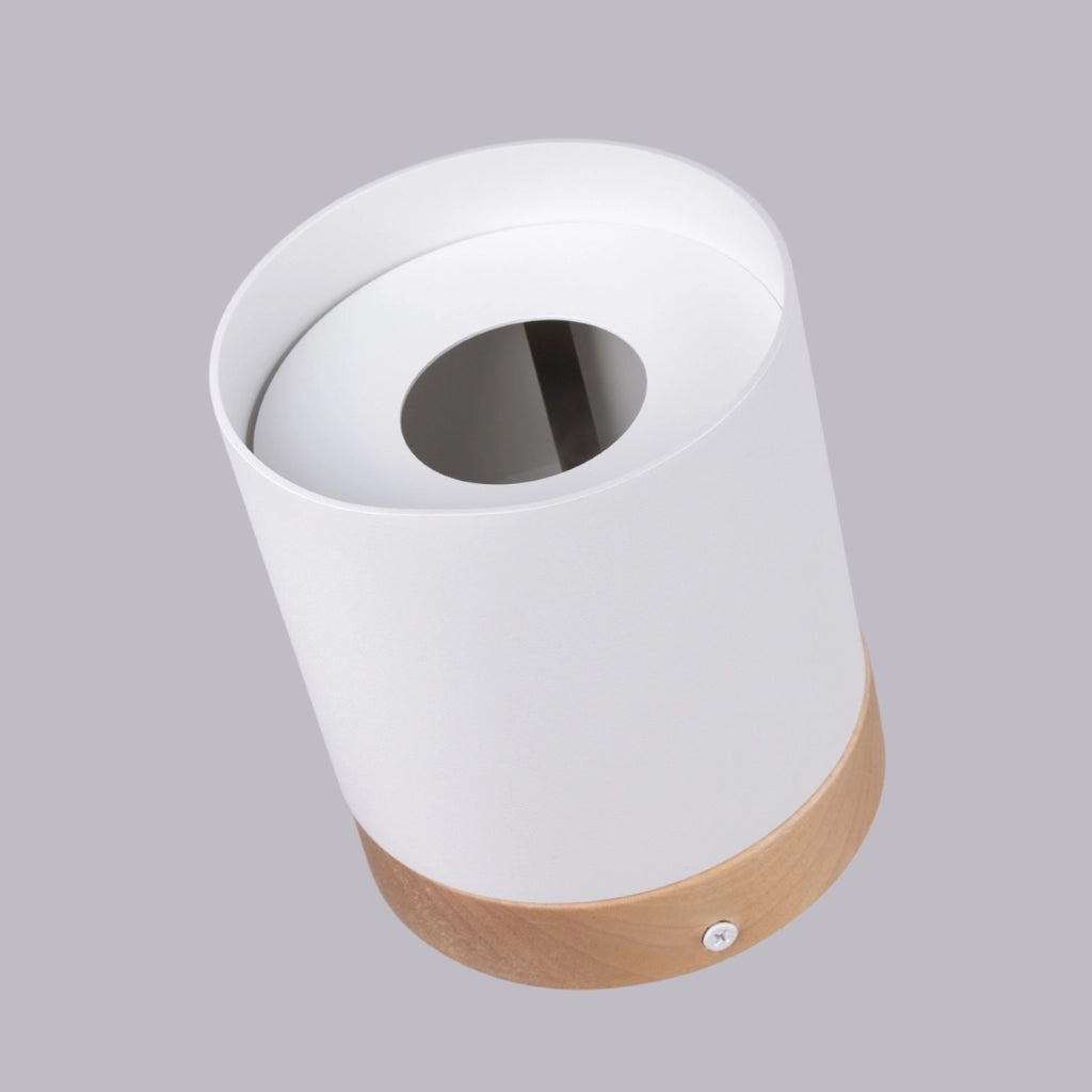 Spot soffitto BARREN bianco/legno Ø12cm 1xGU10 10W
