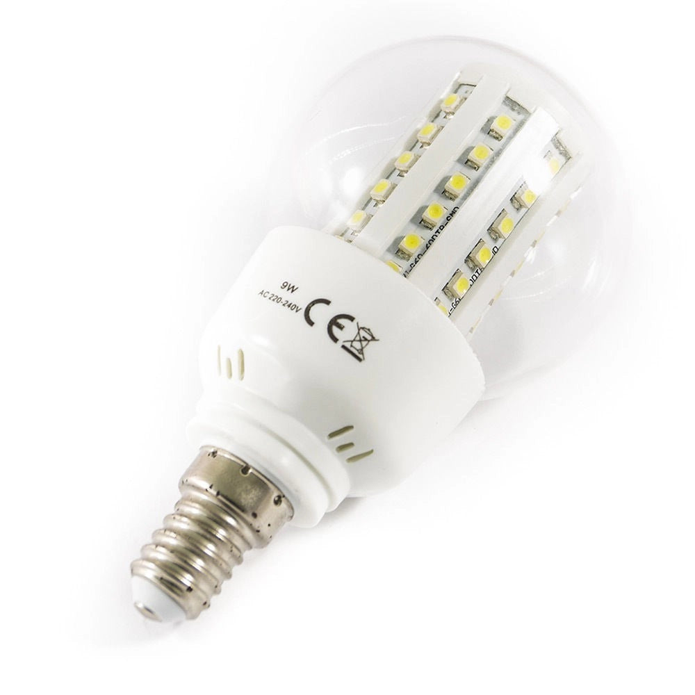 Trade Shop - Lampadina Led Con 60smd E27 E14 9w Lunga Durata - Luce Calda E Fredda - -bianco Caldo      E14-