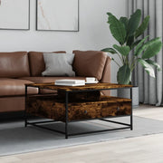 Tavolino da Salotto-Tavolino da soggiorno-Tavolo Rovere Fumo 80x80x45 cm Legno Multistrato