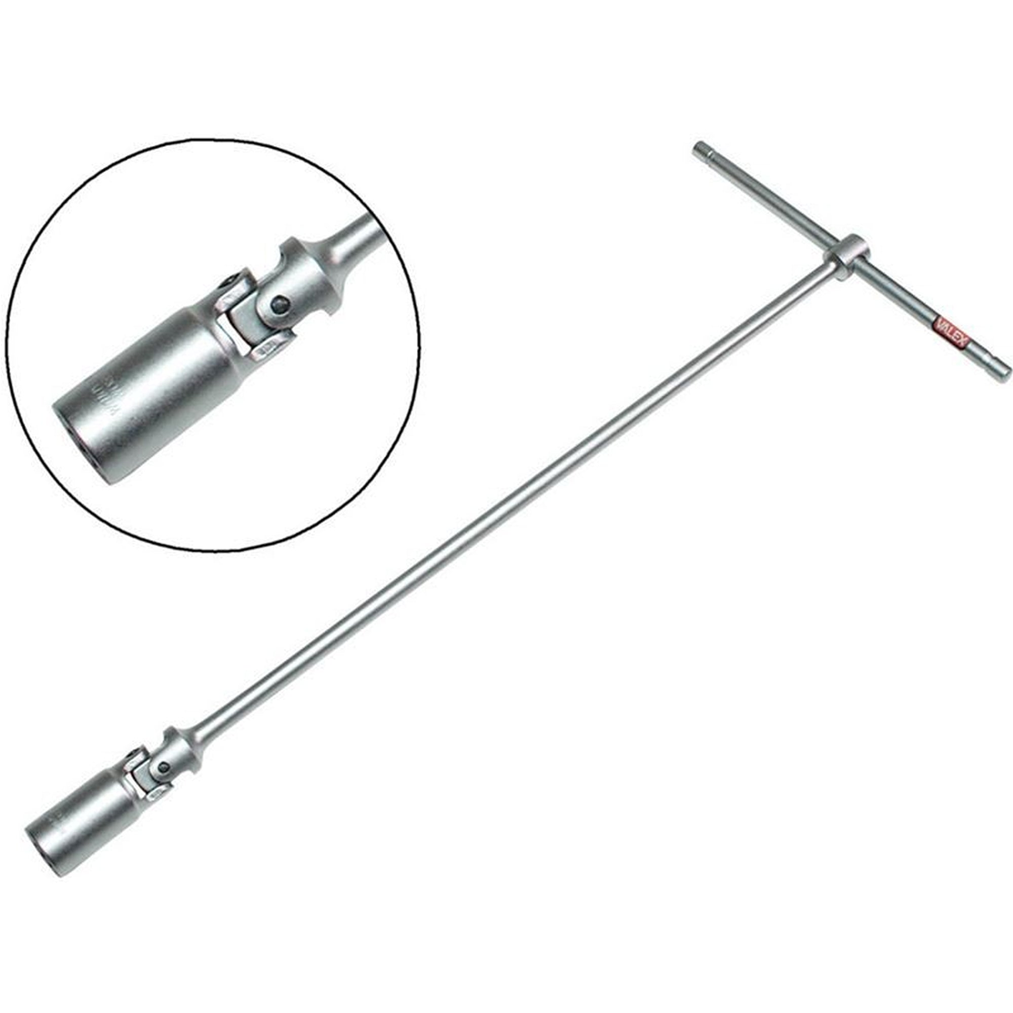 Chiave snodata a t per candele mm 19 in acciaio professionale