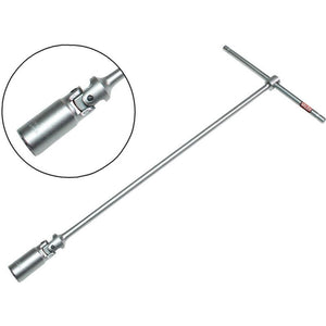 Chiave snodata a t per candele mm 19 in acciaio professionale