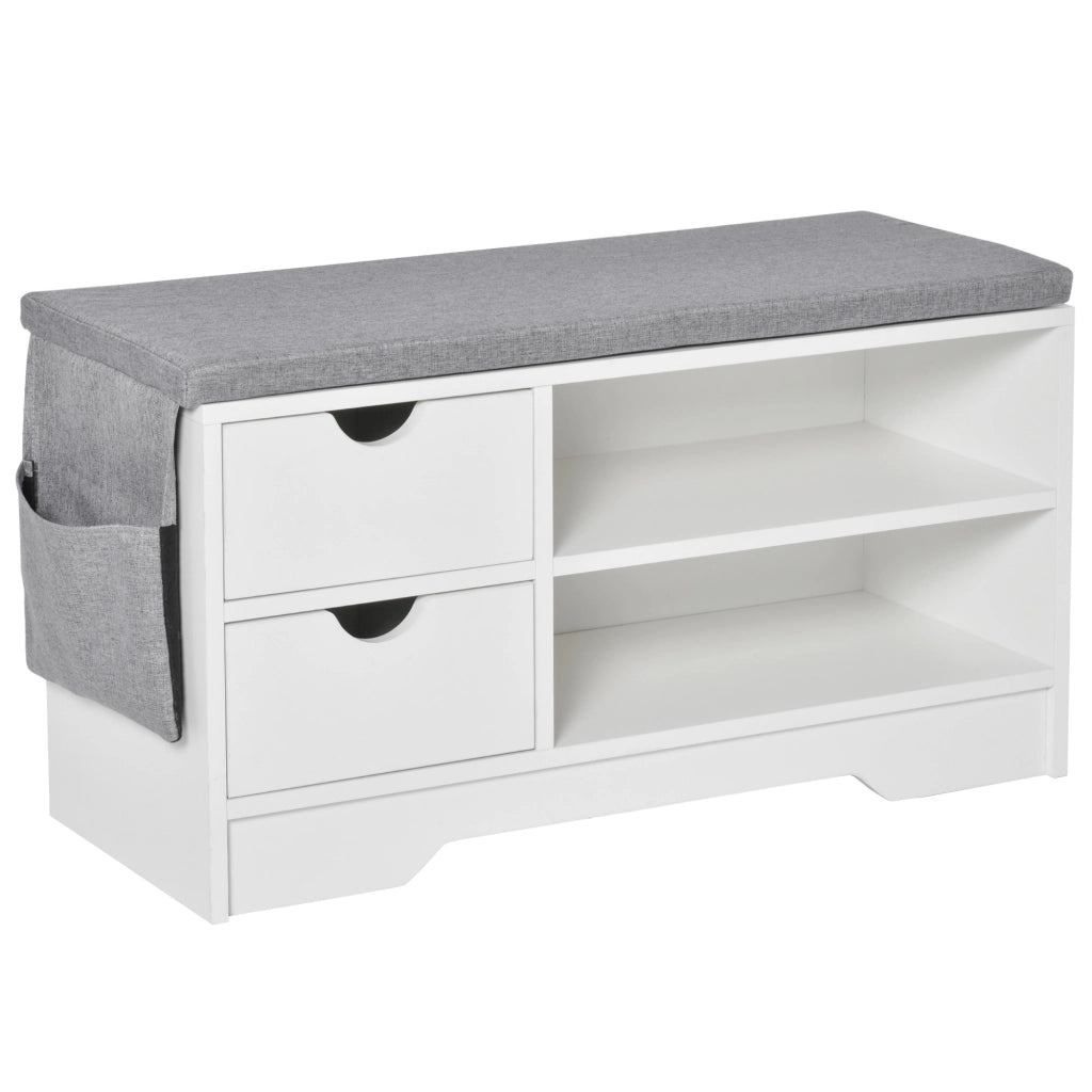 Scarpiera Salvaspazio in Legno ¨C zephmum ¨C Bianca, 80.5x30.5x43.5cm