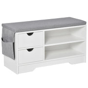 Scarpiera Salvaspazio in Legno ¨C zephmum ¨C Bianca, 80.5x30.5x43.5cm