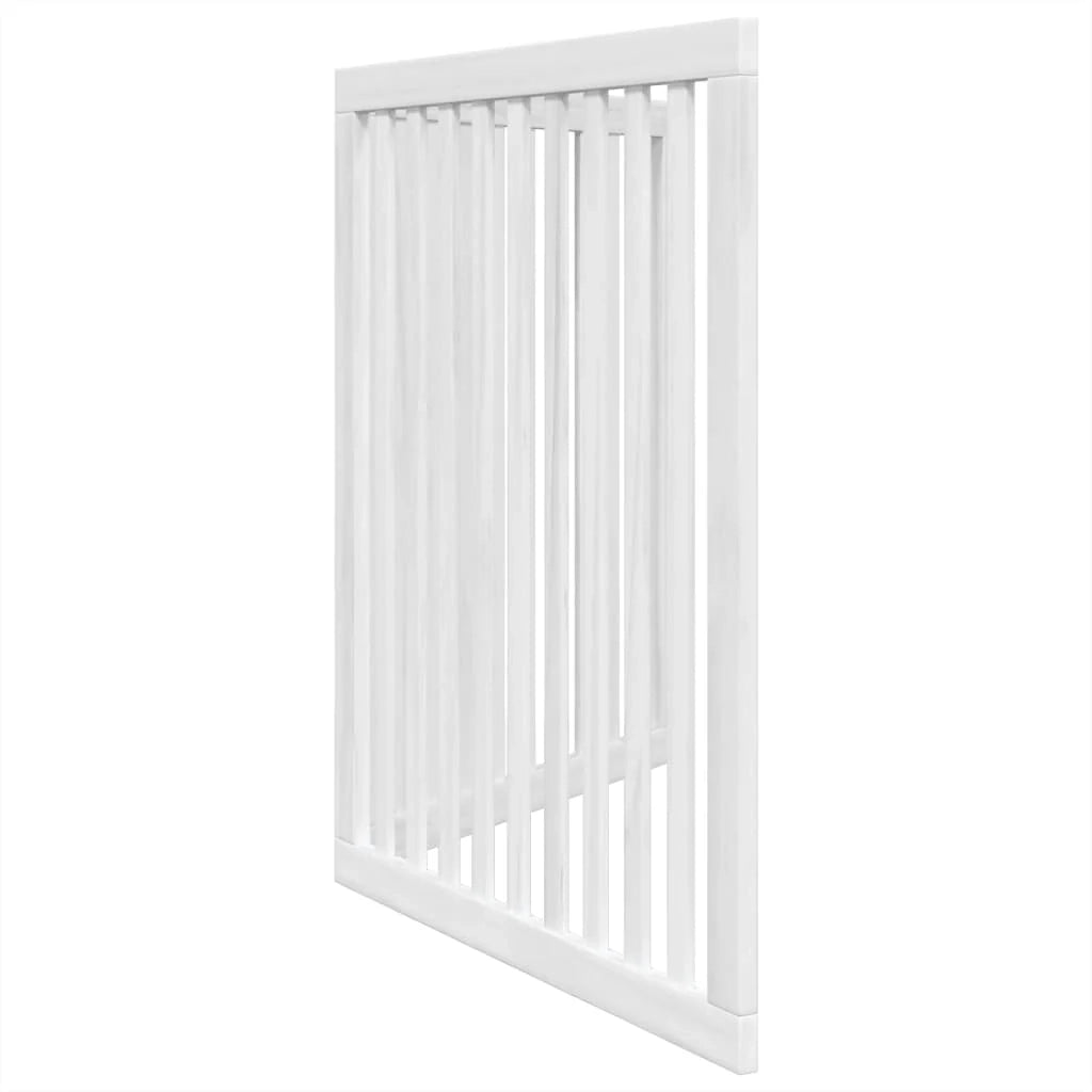 Cancelletto di sicurezza pieghevole a 2 pannelli per cani 160 cm legno di pioppo bianco 02_0023041