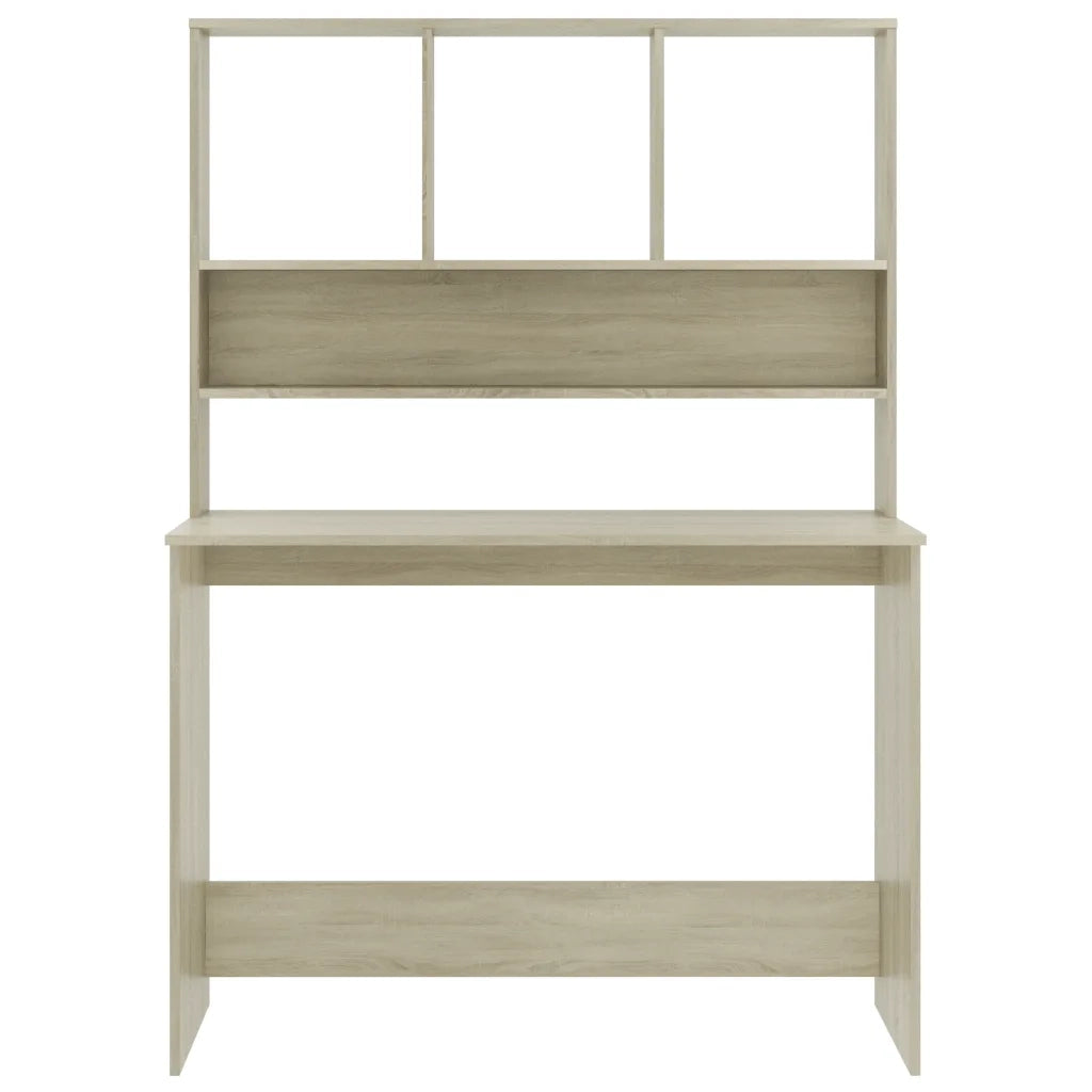 Scrivania e Ripiani Rovere Sonoma 110x45x157 Legno Multistrato 800390
