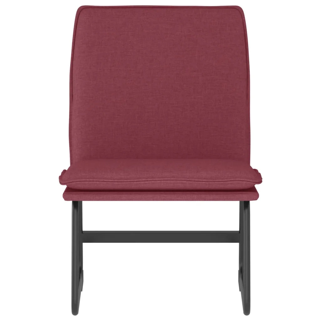 Sedia Lounge Rosso Vino 52x75x76 cm in Tessuto cod mxl 14260