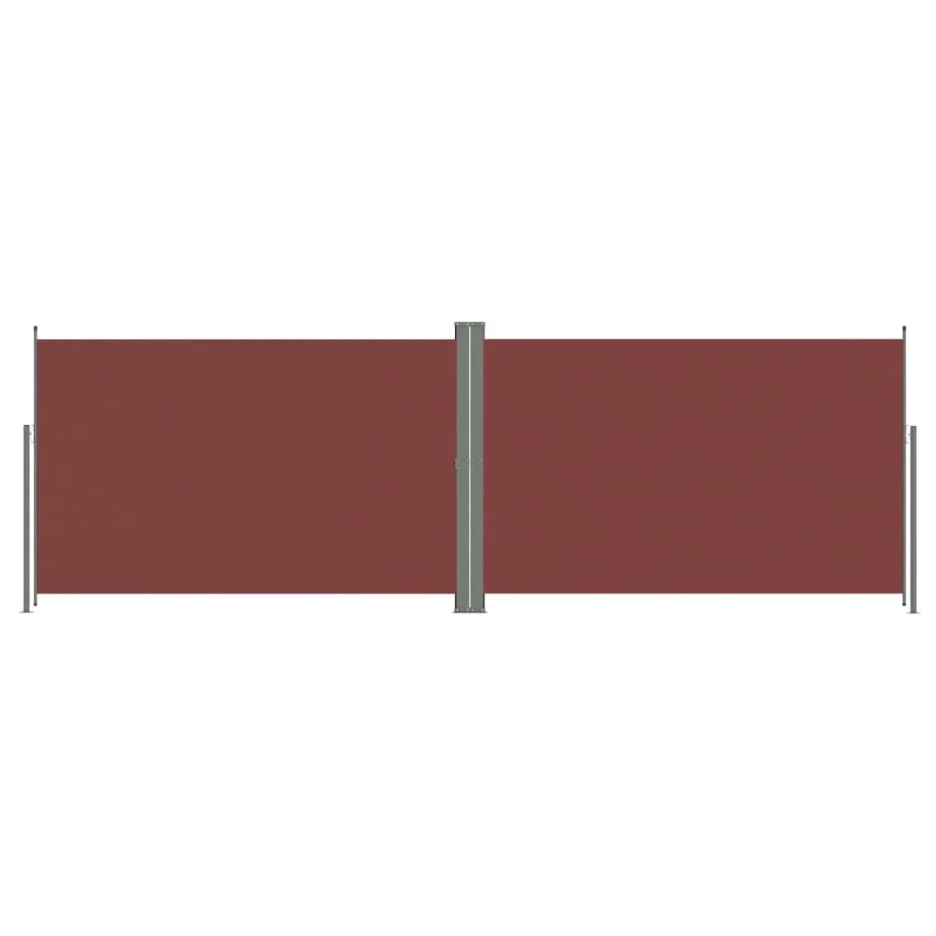 Tenda da sole laterale retrattile/schermo privacy per patio giardino terrazza balcone 220 x 600 cm marrone 02_0007424