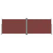 Tenda da sole laterale retrattile/schermo privacy per patio giardino terrazza balcone 220 x 600 cm marrone 02_0007424