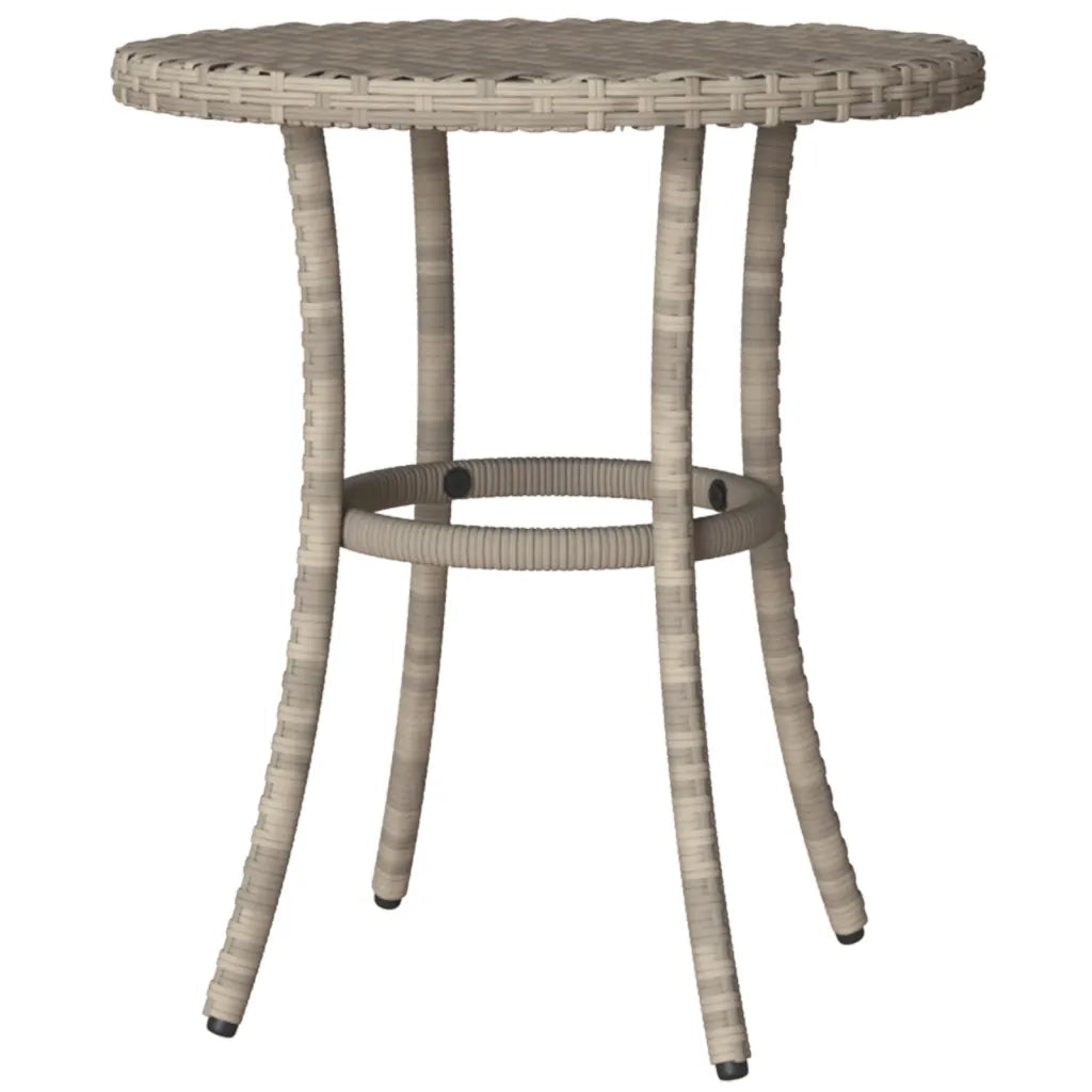Set da BistrÃ² 3 pz con Cuscini Grigio Chiaro in Polyrattan