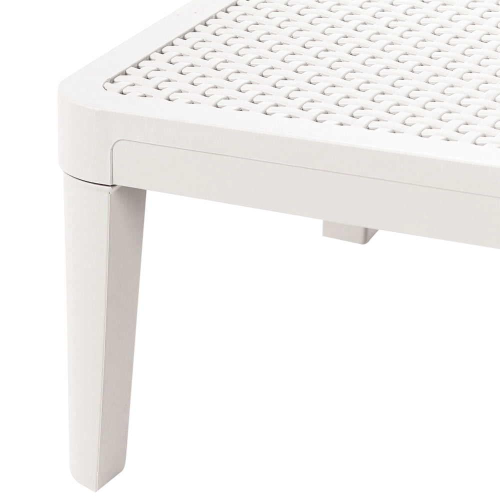 Sdraio da giardino grigio chiaro Materiale sintetico Reclinabile Moderno Schienale regolabile Resistente alla ruggine Senza braccioli