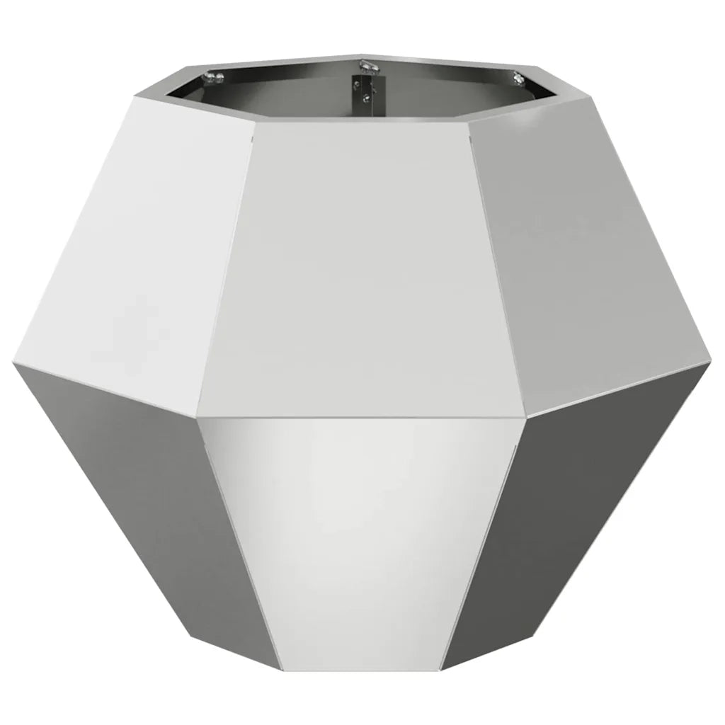 Fioriera 2 pcs Argento 50 x 50 x 40 cm Acciaio zincato