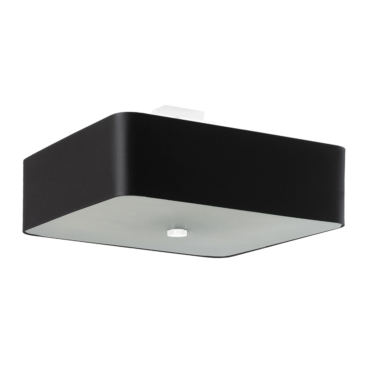 Lampadario da soffitto quadrato a 5 luci della serie Lokko 2BM, nero e bianco