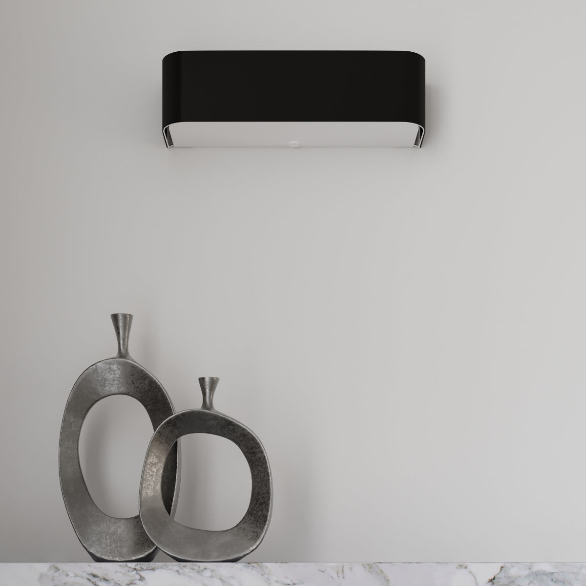 Lampadario da soffitto quadrato a 5 luci della serie Lokko 2BM, nero e bianco